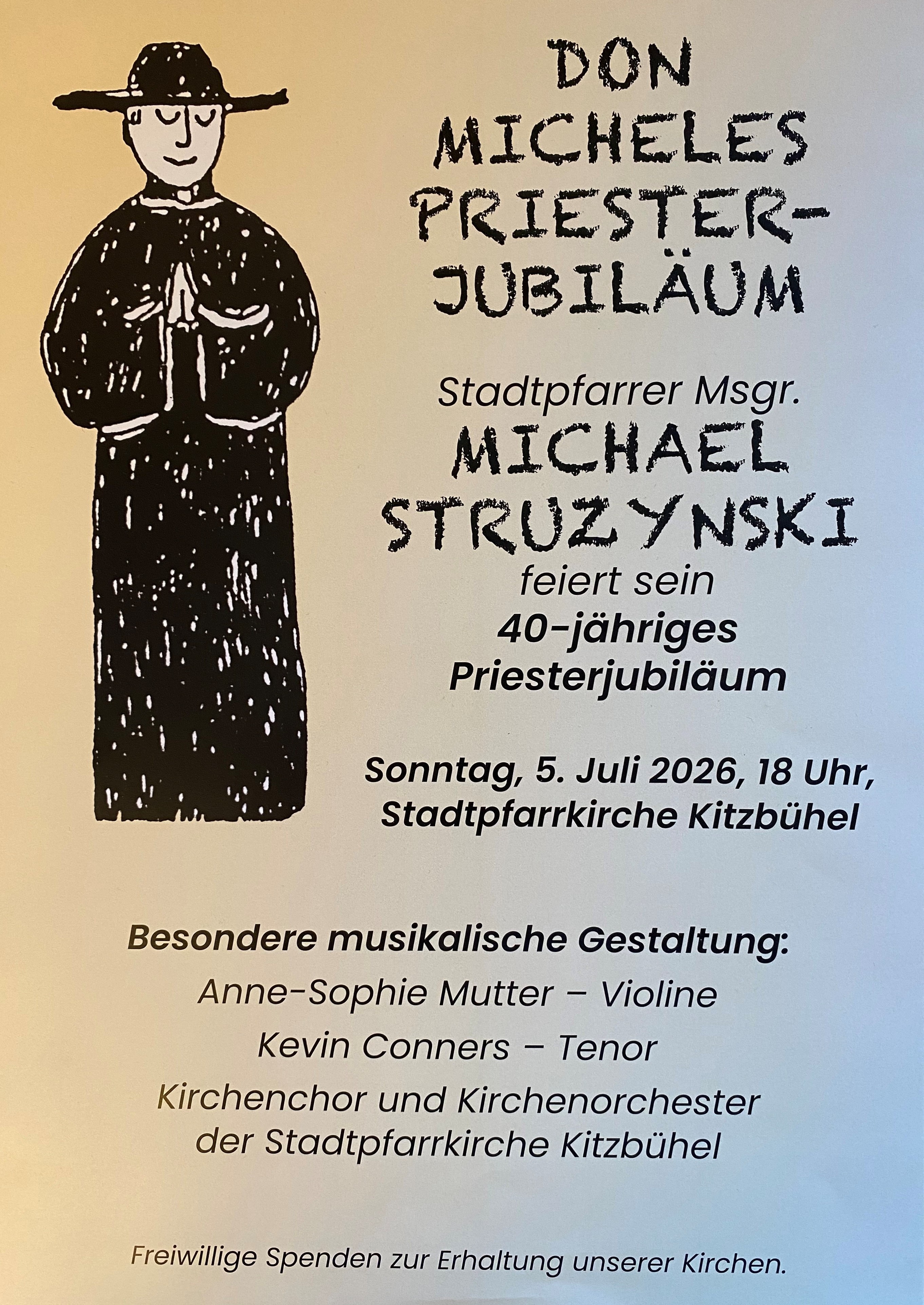 Einladung 40-jähriges Priesterjubiläum / Pfarre