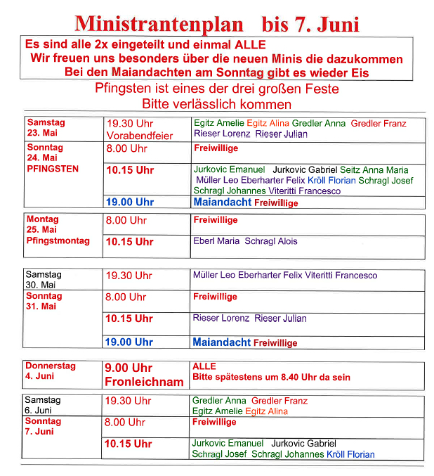 Miniplan / gradwohl