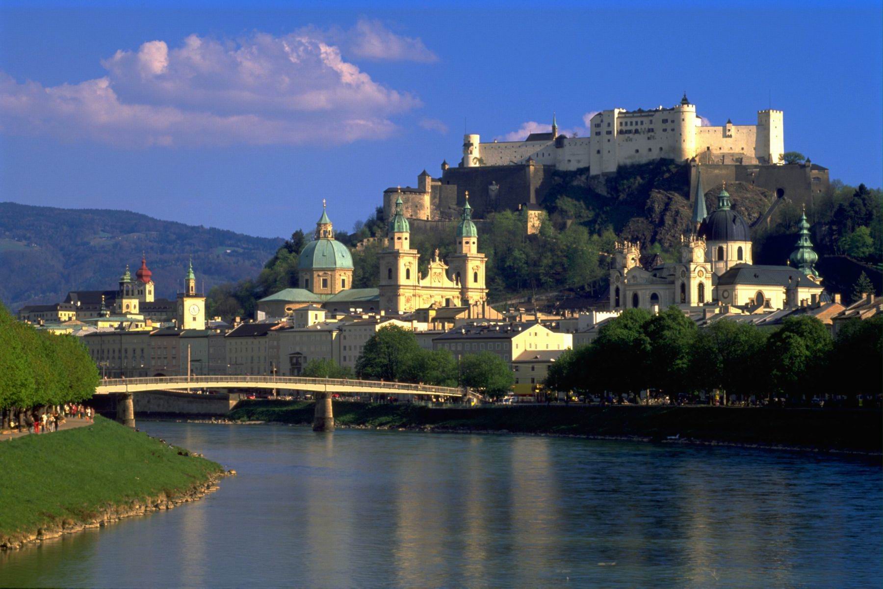 Salzburg Kulisse Dom und Festung zu Salzburg